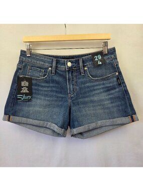 Silver Jeans Co. Suki Short Jean Shorts Dk Wash Size 29/4
